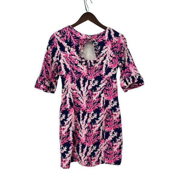 Lilly Pulitzer Fiesta Stretch Nauti Navy Beyond The Sea Dress Women's Size 00 - Picture 2 of 11